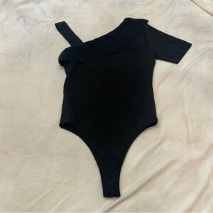 Mishka Midnight Black One Shoulder Bodysuit Size 1 - 2075